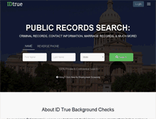 Tablet Screenshot of idtrue.com